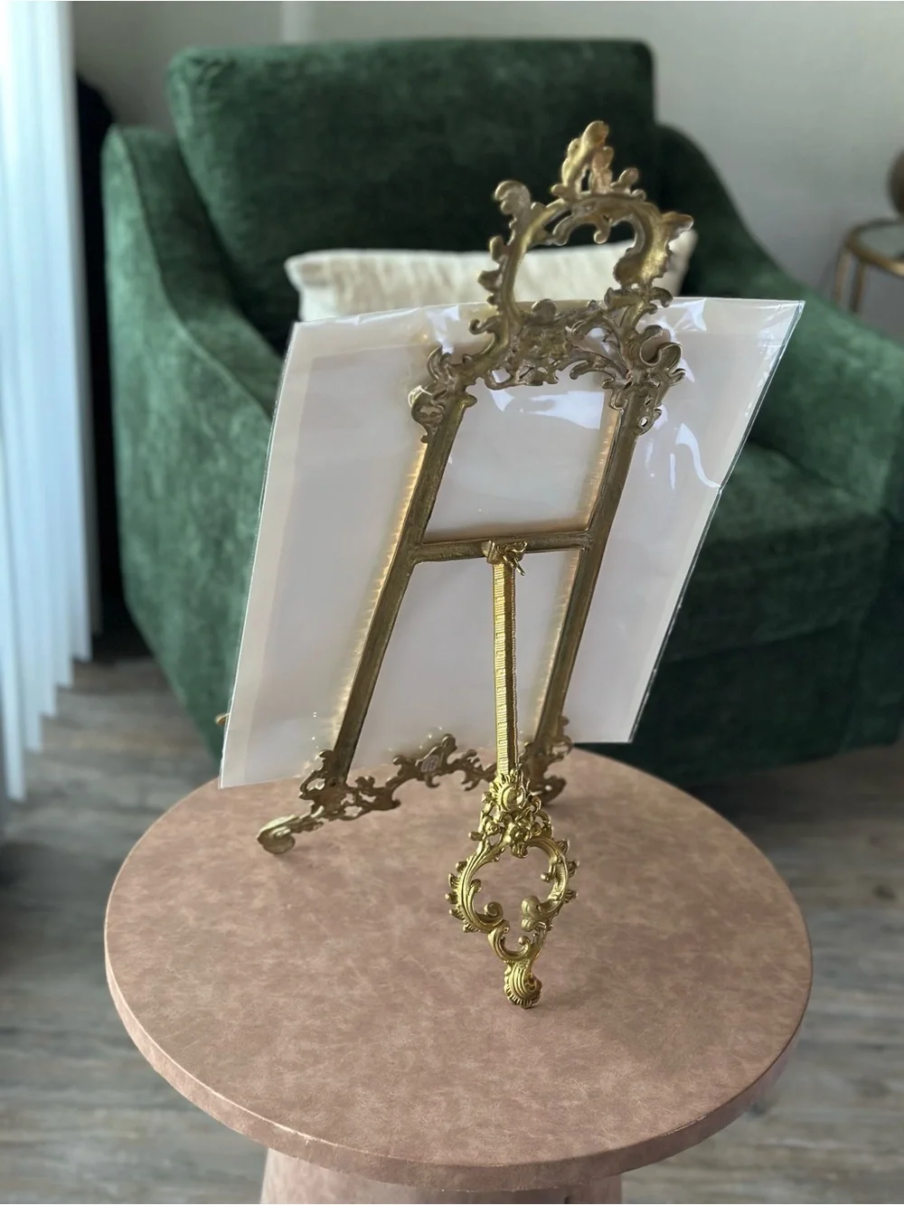 Vintage/Antique Decorative Easel Stand -Andrea By Sadek Gold Brass